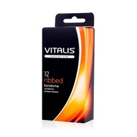 Презервативы Vitalis ribbed №12