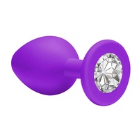 Анальная пробка Medium Purple Clear Crystal