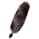 Анальная втулка с хвостом чернобурой лисы POPO Pleasure, M