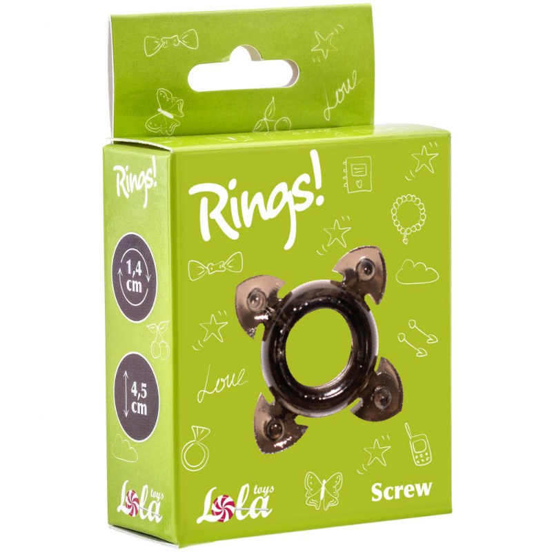 Эрекционное кольцо Rings Screw black