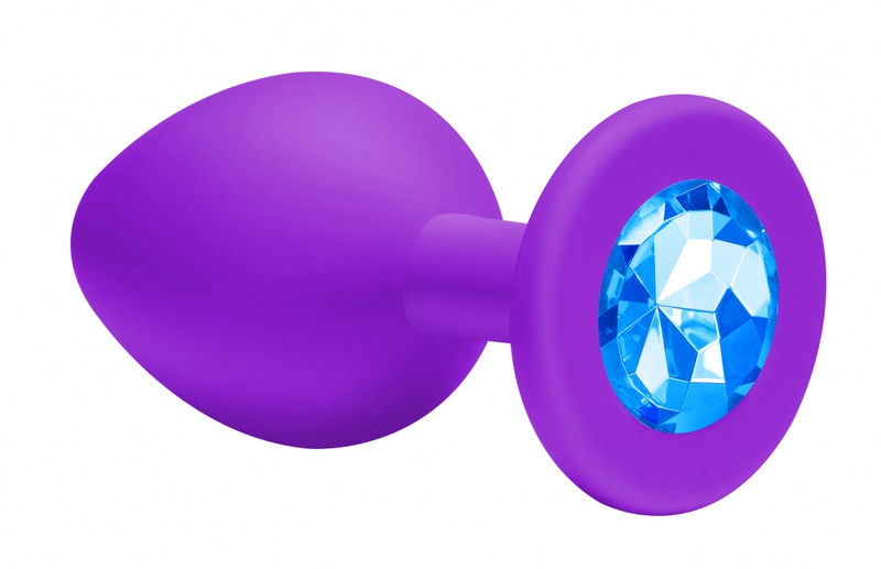 Анальная пробка Emotions Cutie Small Purple Light Blue Crystal