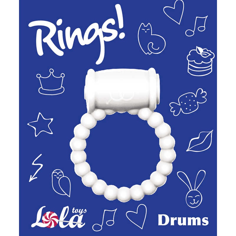Эрекционное кольцо Rings Drums white