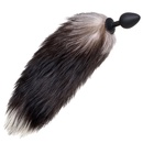 Анальная втулка с хвостом чернобурой лисы POPO Pleasure, M