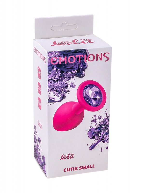 Анальная пробка Emotions Cutie Small Pink Dark Purple Crystal