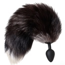Анальная втулка с хвостом чернобурой лисы POPO Pleasure, M