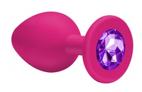 Анальная пробка Emotions Cutie Small Pink Dark Purple Crystal