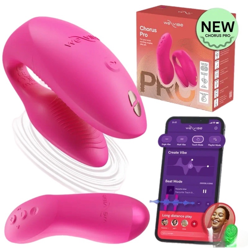 Вибратор для пар We-Vibe Chorus Pro, розовый