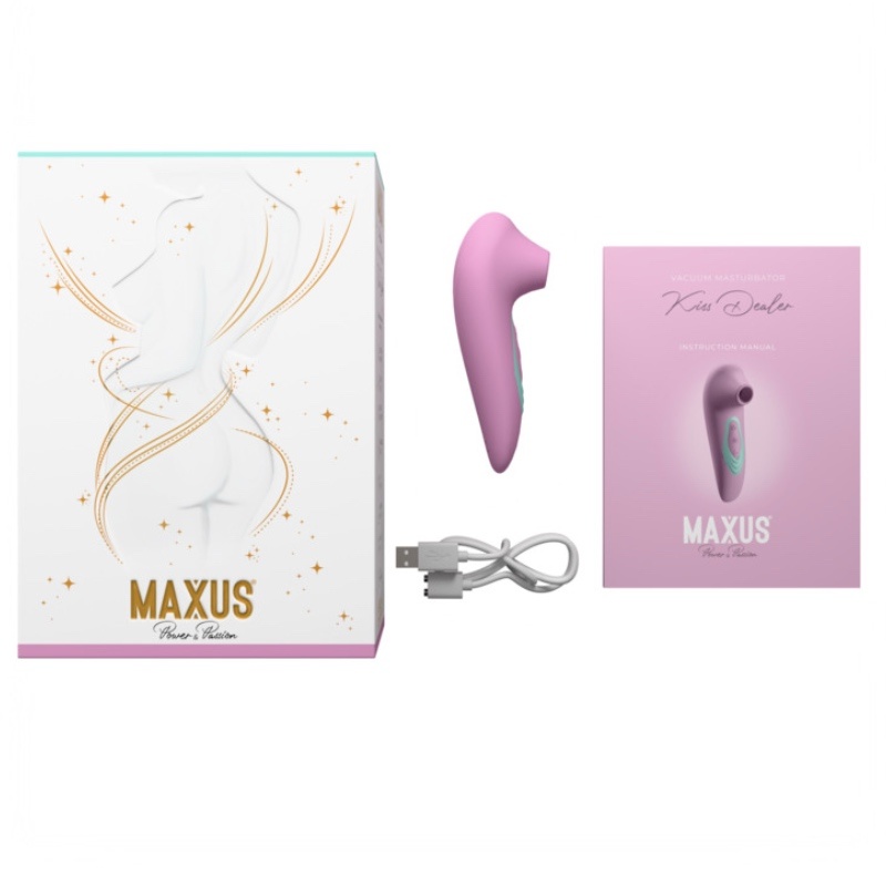 Вакуумный стимулятор Maxus Kiss Dealer, розовый