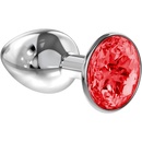 Анальная пробка Diamond Red Sparkle Small
