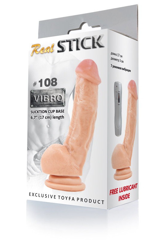 TOYFA Вибратор RealStick #108, 17 см