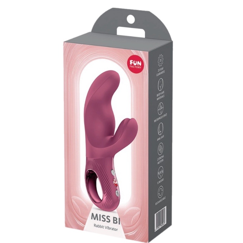 Вибратор-кролик Fun Factory MiSS BI, бордовый