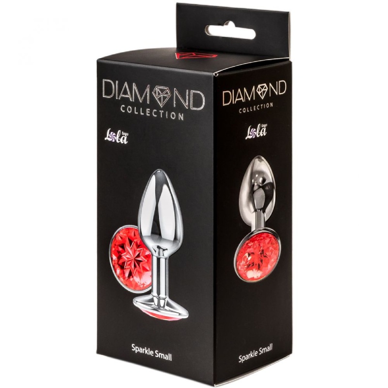 Анальная пробка Diamond Red Sparkle Small