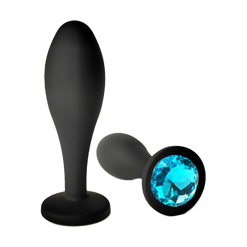 Анальная пробка Vander 121-M-LBLUE-BLK