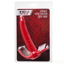 Насадка на пенис для двойного проникновения Black&Red by TOYFA , силикон, красный, 16,5 см