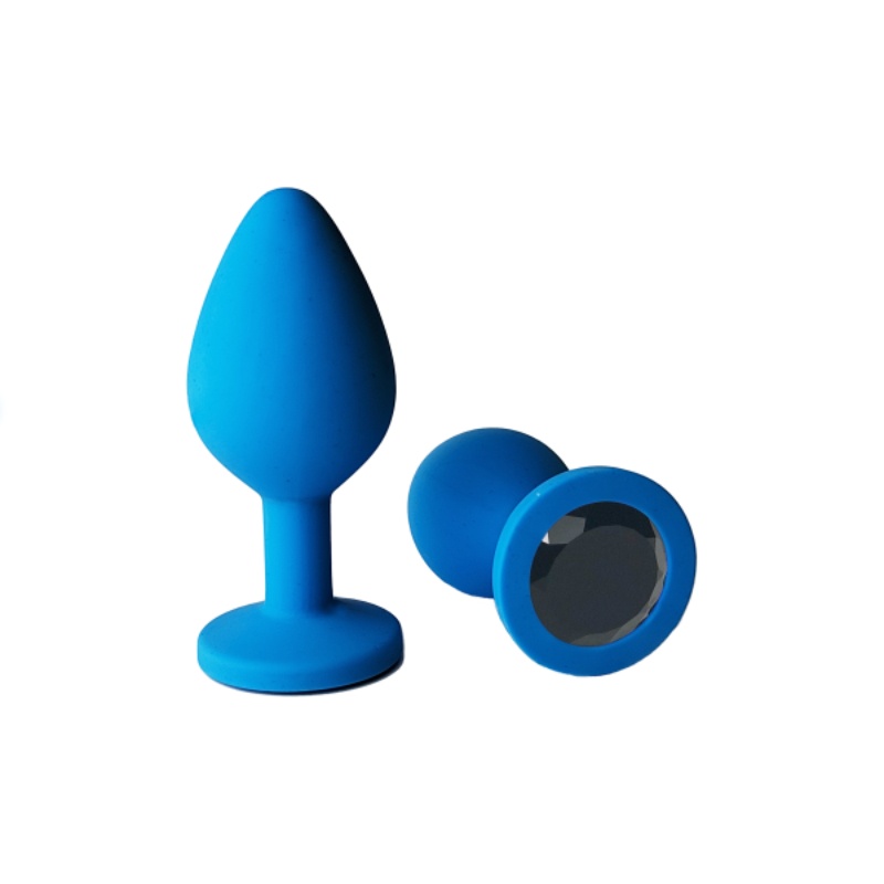 Анальная пробка Vander 122-S-BLK-LBlue