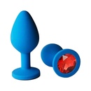 Анальная пробка Vander 122-M-RED-LBlue