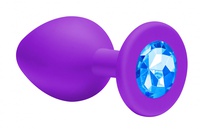 Анальная пробка Emotions Cutie Small Purple Light Blue Crystal