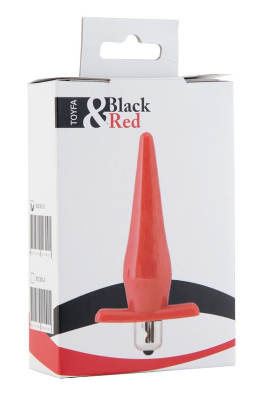 Анальная пробка с вибрацией Black&Red